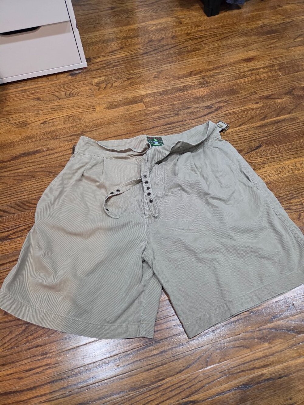 VTG 80s Banana Republic Travel Safari Gurkha Shorts Khaki Cotton 34 Zimbabwe